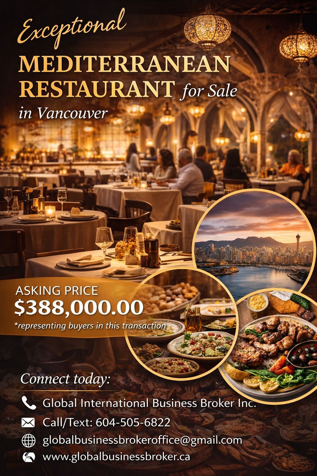 Mediterranean Restaurant for sale